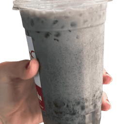 Sesame Latte With Taro Boba