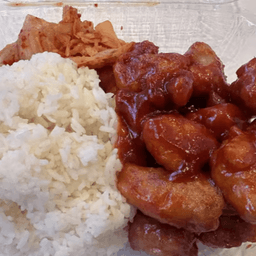 Sweet N Spicy Chicken With Rice