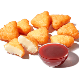 Fried Cheesecake Bites With Strawberry Sauce