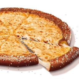 Stuffed Pretzel Crust With Cheese Sauce & Cheese